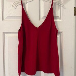 Red Double V-neck Tank Top - Original American Apparel (MADE IN USA)